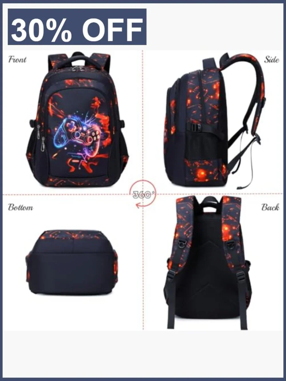 Kids Backpack for School Boys Waterproof Durable Bookbag Casual Travel Daypack